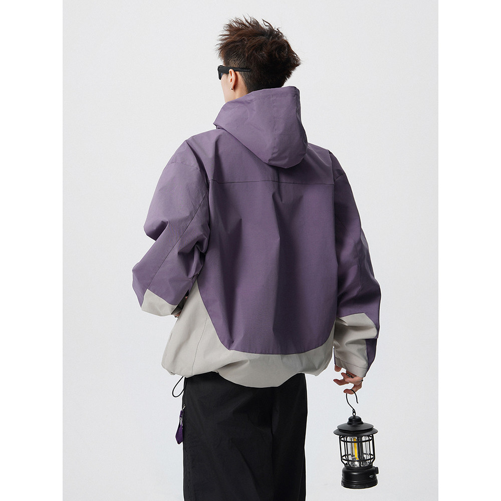 B347-W2706-P70-138秋装户外冲锋夹克男士拼色防水外套,男装夹克,电商B347(原C409)