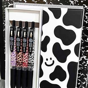 日本进口zebra斑马JJ15复古学生用按动中性笔0.5 奶牛限定DIY