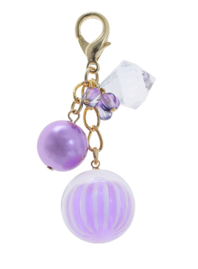 日本Nanaco plus+real candy紫色冰公主拉链扣包挂件