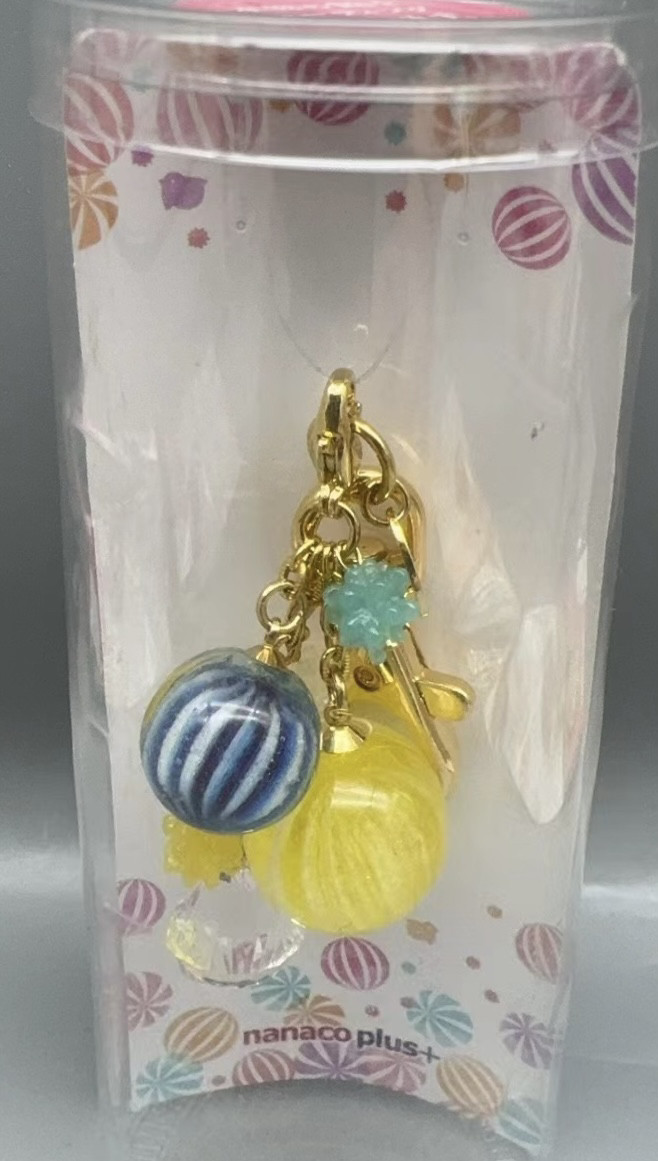 日本Nanaco plus+real candy柠檬中球蓝莓小球蓝白黄金平糖钥匙扣