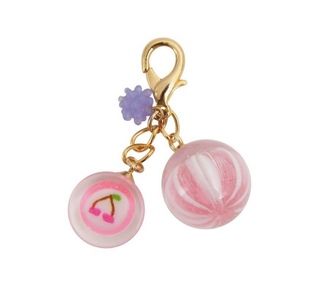 日本Nanaco plus+ real candy平樱桃苹果中球金平糖拉链扣包挂件