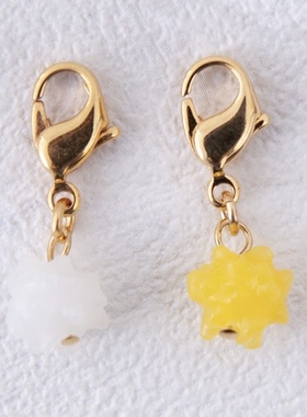 日本Nanaco plus+ real candy白色黄色金平糖拉链扣