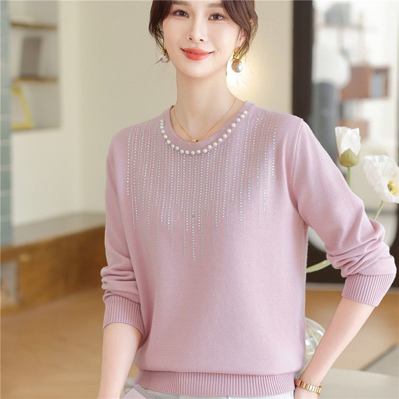 2025秋季新款中年宽松毛针织衫