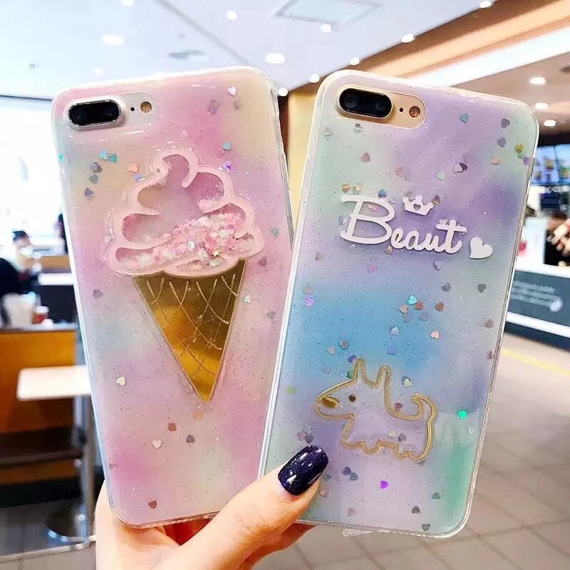 滴胶闪粉冰淇淋字母Xr苹果Xs max手机壳iPhone6s少女心7plus小狗8|ruв категории Цифровые аксессуары, аксессуары для мобильных телефонов, телефон защитный кожух/оболочка - от Buy2taobao.com для оказания профессиональной услуги покупки агента Taobao