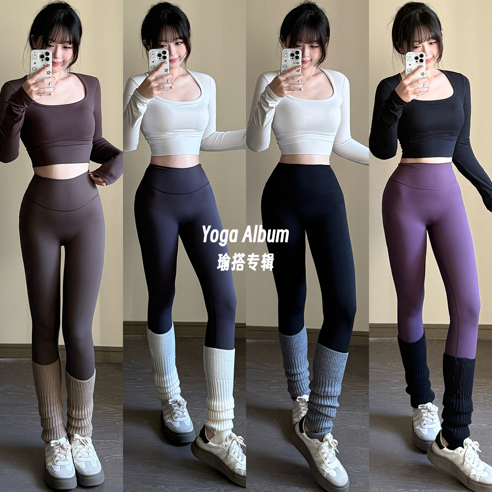 瑜搭专辑秋冬加薄绒瑜伽裤健身训练运动显瘦外穿收腰提臀打底裤