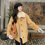 现货2025冬季新款时尚保暖皮毛一体外套浙宝300/8926/P185控278，女装短外套，郎佰婉