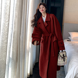 现货2024冬季新款时尚简约毛呢大衣浙宝300/8877/P195控288，女装毛呢外套，郎佰婉