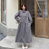现货2025秋季新款黑白格子连衣裙浙宝300/267/P135控218，女装连衣裙，郎佰婉