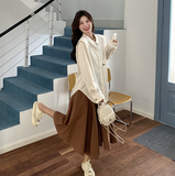 现货2025秋季新款衬衣+半身裙时尚套装裙浙宝300/266/P155控238，女装套装/套裙，郎佰婉