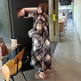 现货2025冬季新款时尚格纹大衣浙宝300/8816/P205控288，女装毛呢外套，郎佰婉