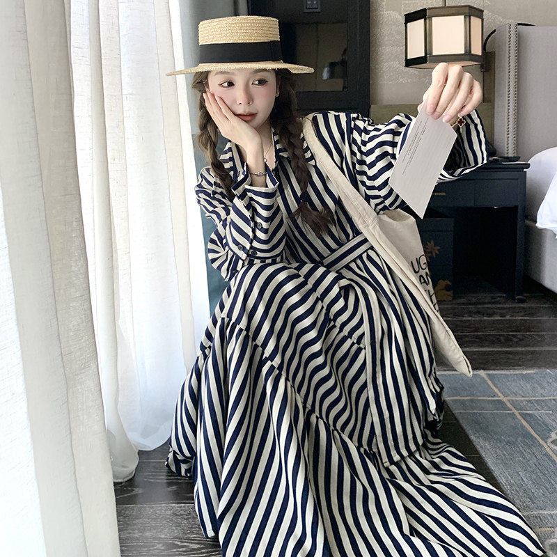25春新条纹套装裙浙宝300/2502/裙子P135控208外套P125控188,女装连衣裙,郎佰婉
