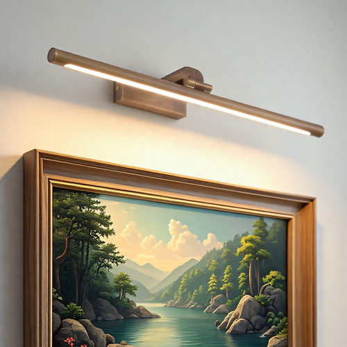 全铜壁灯美式复古照画挂画长条壁画灯玄关走廊古铜色民宿酒店墙灯