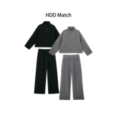 套装 软糯套头上衣 方式 HDD 羊毛 女款 休闲裤 Y9687