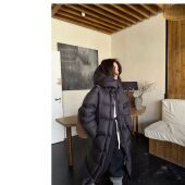 连帽过冬羽绒服 HDD Y9204 冬季 高克重长款 轻奢羽绒 90白鸭绒