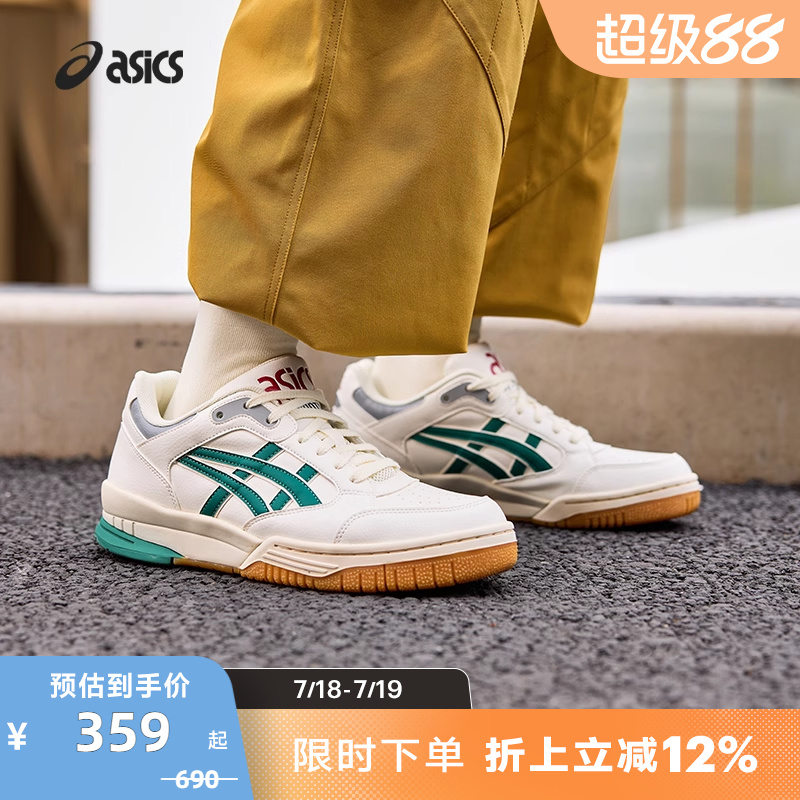 ASICS男女情侣系带低帮板鞋