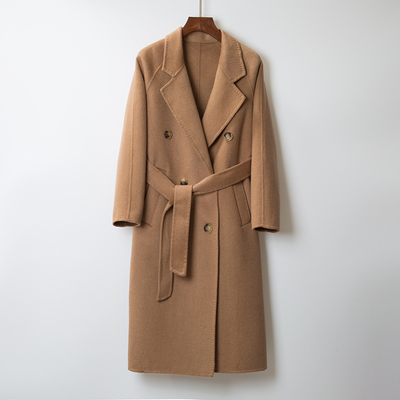 工厂直销中长款系带大衣
