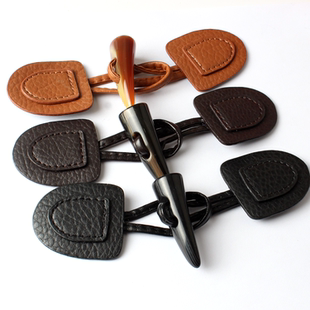 高档牛角大衣女外套风衣皮扣羽绒服对扣棉袄棉衣百搭羊角纽扣扣子