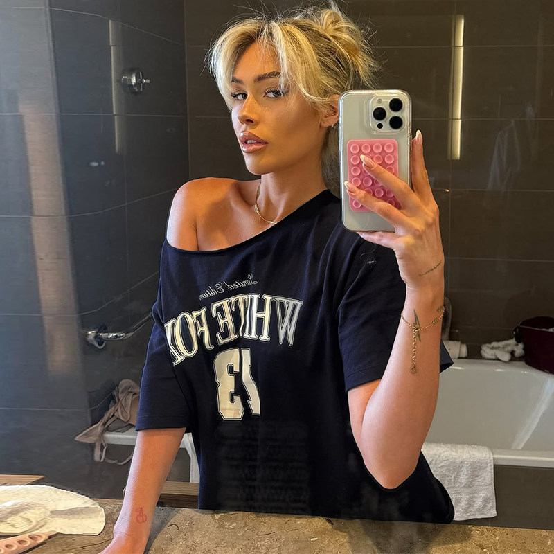 gusty美式辣妹休闲运动套装街头ins风字母宽松T恤斜肩上衣+短裤女,女装/女士精品,时尚套装,淘宝优惠券,粉丝福利购,淘宝优惠卷