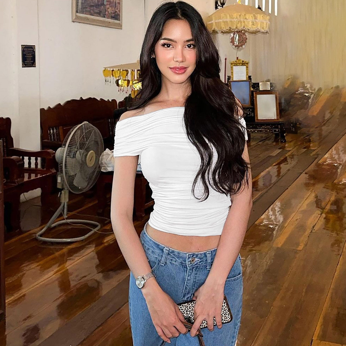 gusty高街御姐气质辣妹一字肩收腰上衣女甜辣chic纯欲百搭短袖T恤,女装/女士精品,T恤,淘宝优惠券,粉丝福利购,淘宝优惠卷