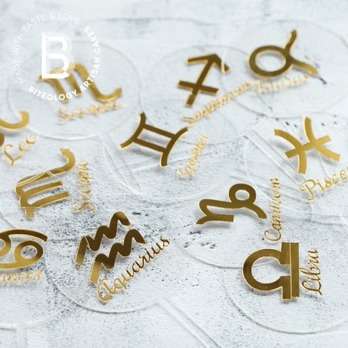 biteology星座符号亚克力插牌