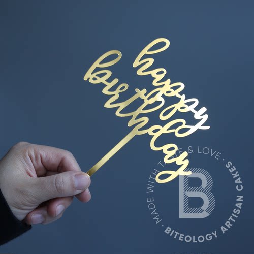 生日蛋糕biteology主题单拍发货