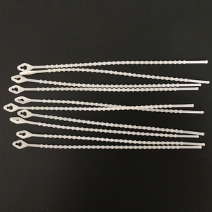 珠型扎带3*180mm 500条黑白色塑料活扣可松式珠形孔尼龙串珠绑带