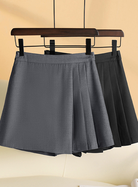高腰西装短裤女2026新款春夏今年流行爆款a字阔腿显瘦不规则裤裙