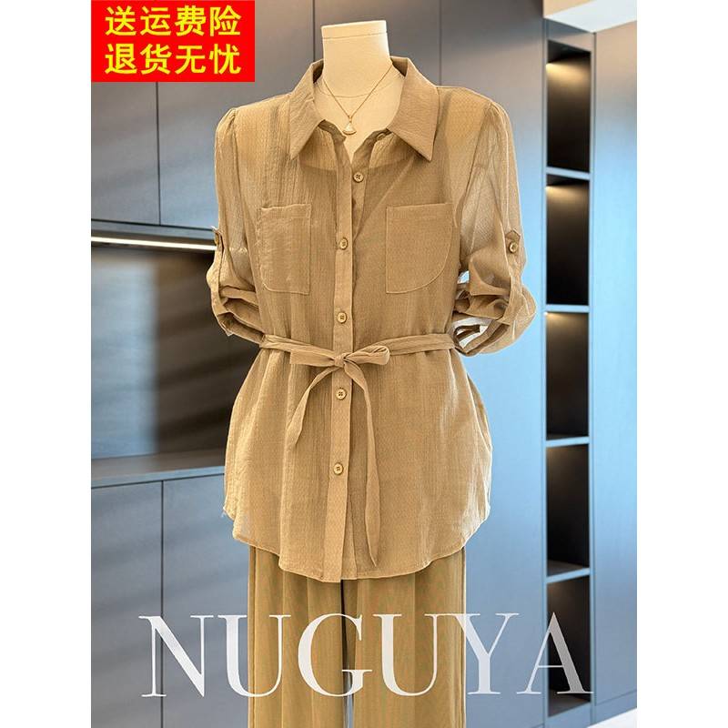 时尚时尚的妈妈雪纺套装2025夏季新款女式短袖显瘦优雅中老年人三