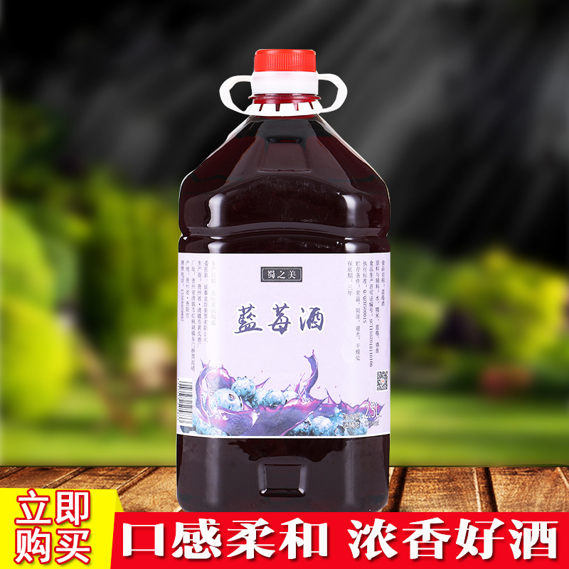 蜀之美廠家直銷藍莓桶裝梅子酒