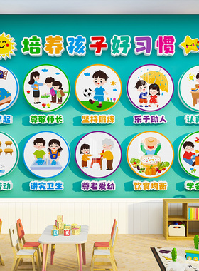 幼儿园文明礼仪墙贴画
