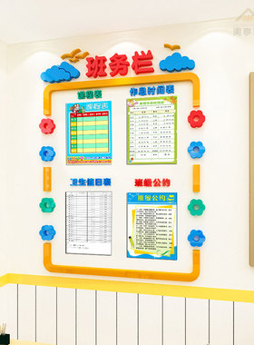 班级文化辅导培训机构贴纸公告栏