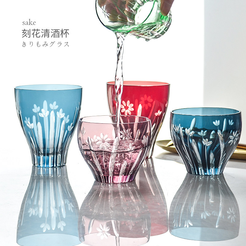 MEGKHLA威士忌杯果汁杯手工雕刻