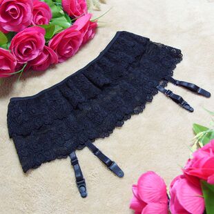 性感女士内衣配件双层蕾丝吊袜带G6008