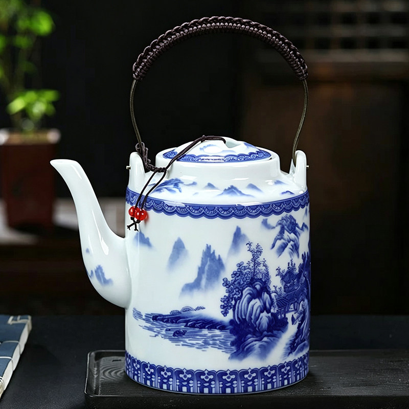 欣茂复古陶瓷耐高温提梁壶