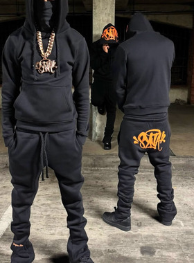 Synaworld卫衣套装欧美明星cench同款UKDRIPDRILL潮牌嘻哈街头