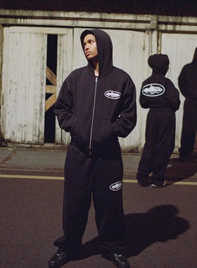 Corteiz拉链卫衣套装欧美明星同款UKDRIPDRILL街头加绒保暖