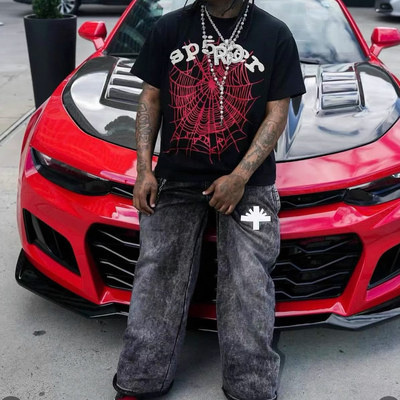 Sp5der高定夏季短袖T恤宽松