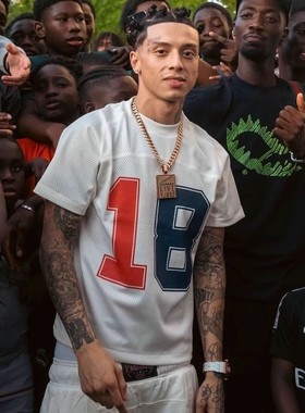 Corteiz夏季短袖球衣短裤套装欧美明星同款UKDRIPDRILL嘻哈宽松