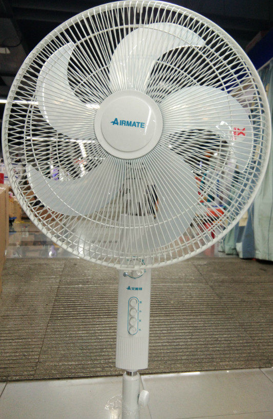 艾美特电风扇16寸遥控落地扇5叶家用静音立式升降落地扇送发票