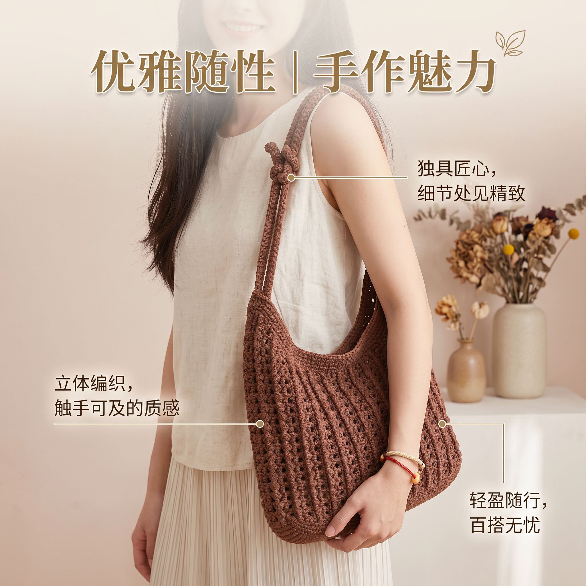 水桶包立体钩针DIY材料包