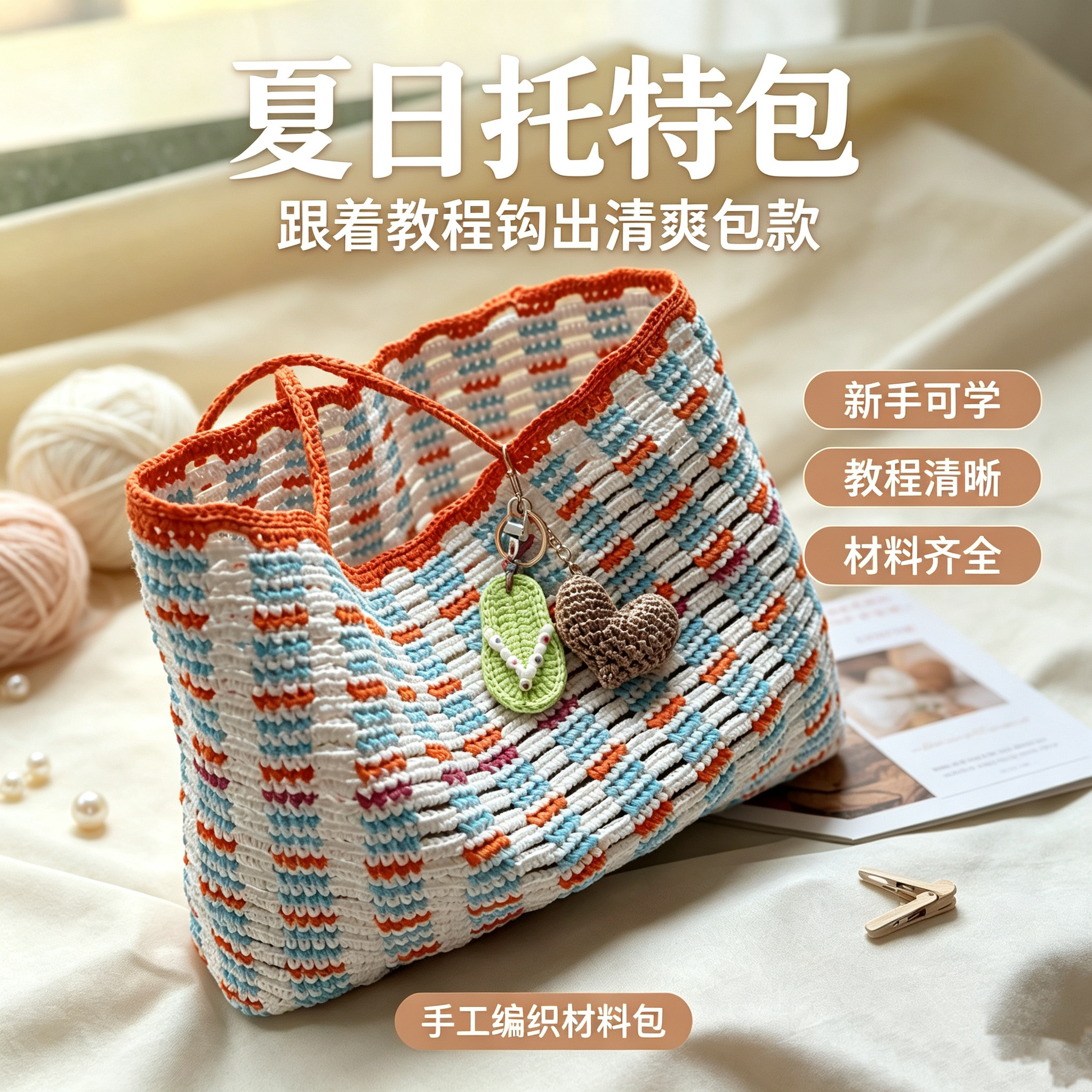 DIY编织托特包材料包新手可学
