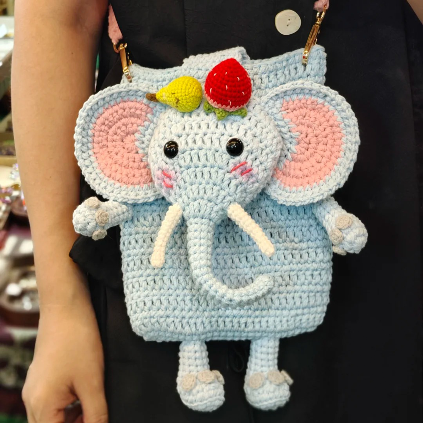 大象玩偶斜挎包手工钩织可爱玩偶儿童包包宝妈手作DIY材料包,服饰配件/皮带/帽子/围巾,DIY编织材料包,淘宝优惠券,粉丝福利购,淘宝优惠卷