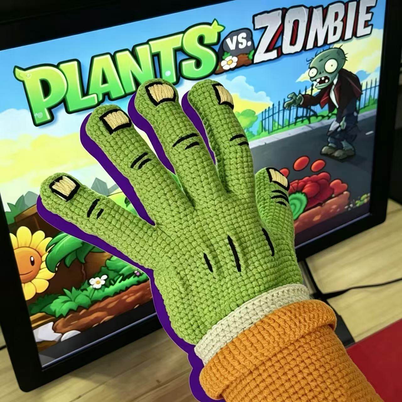 植物大战僵尸毛线手套DIY材料包