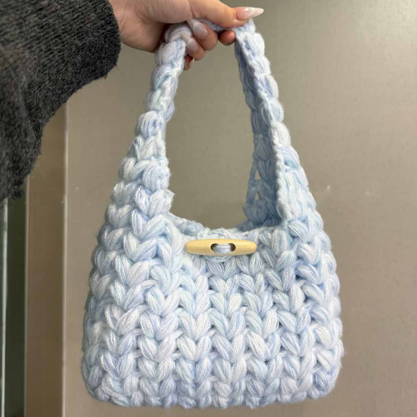 海盐奶霜麦穗手工钩织小清新挎包百搭精致送朋友DIY材料包,服饰配件/皮带/帽子/围巾,DIY编织材料包,淘宝优惠券,粉丝福利购,淘宝优惠卷