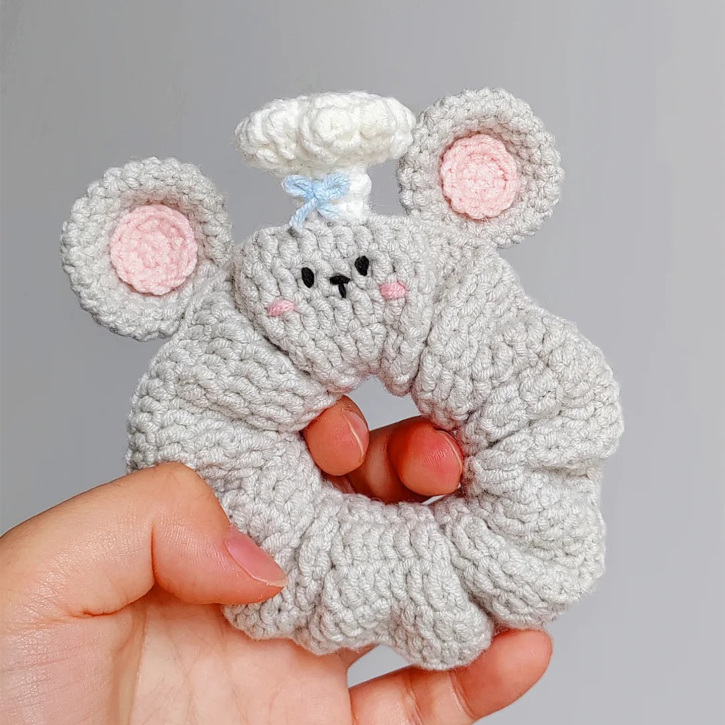 厨师鼠鼠大肠发圈手工钩织毛线编织可爱实用送朋友DIY材料包,服饰配件/皮带/帽子/围巾,DIY编织材料包,淘宝优惠券,粉丝福利购,淘宝优惠卷