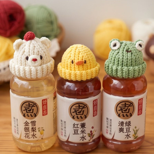 DIY毛线卡通动物水杯套材料包