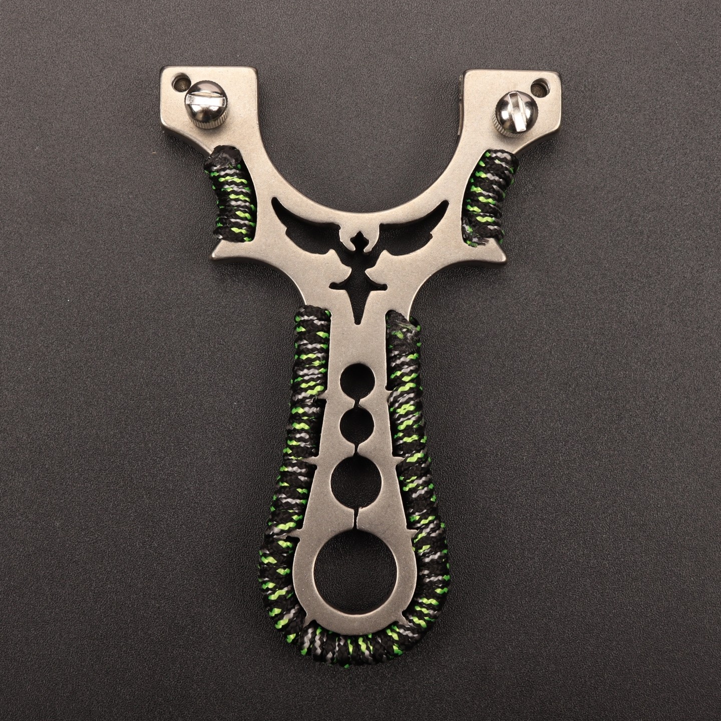 新款高精度大威力成年人专用平瞄不锈钢8020弹弓扁皮筋快压