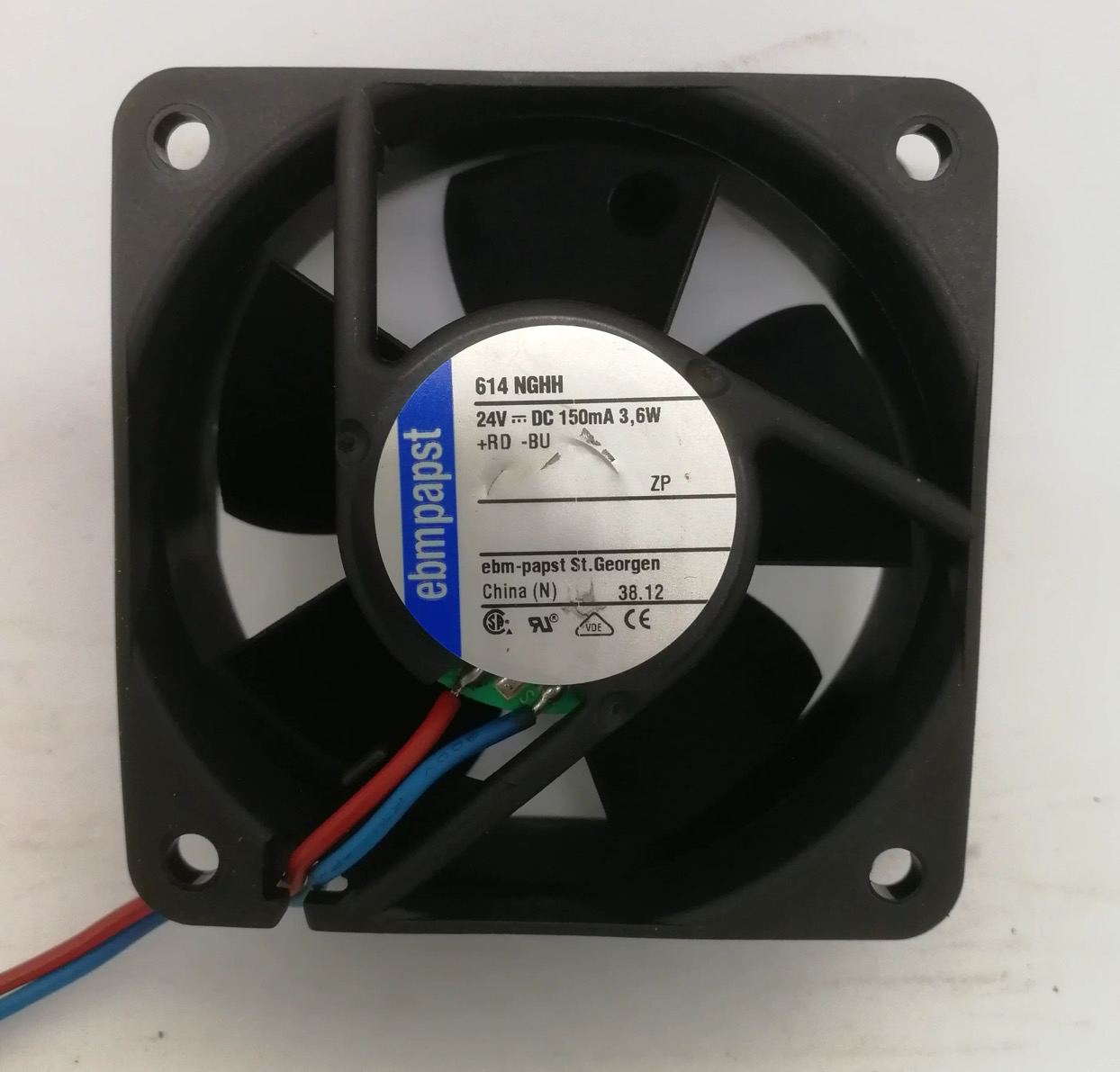 原装德国PAPST风扇 614NGHH 24V 3.6W 6025 6厘米变频器风机