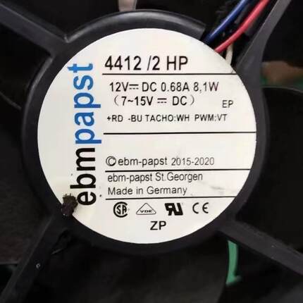 全新原装进口德国ebmpapst 4412 /2HP 12V 8.2W 12038散热风扇4线