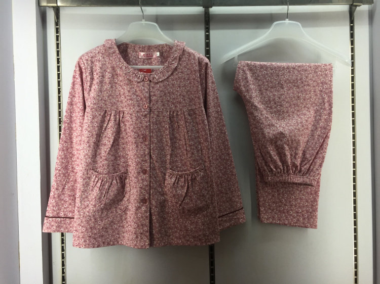 捷得尼睡衣纯棉长袖春秋季中老年全棉中年妈妈秋天女士家居服套装